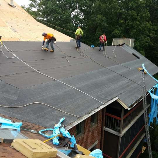 New roof installation